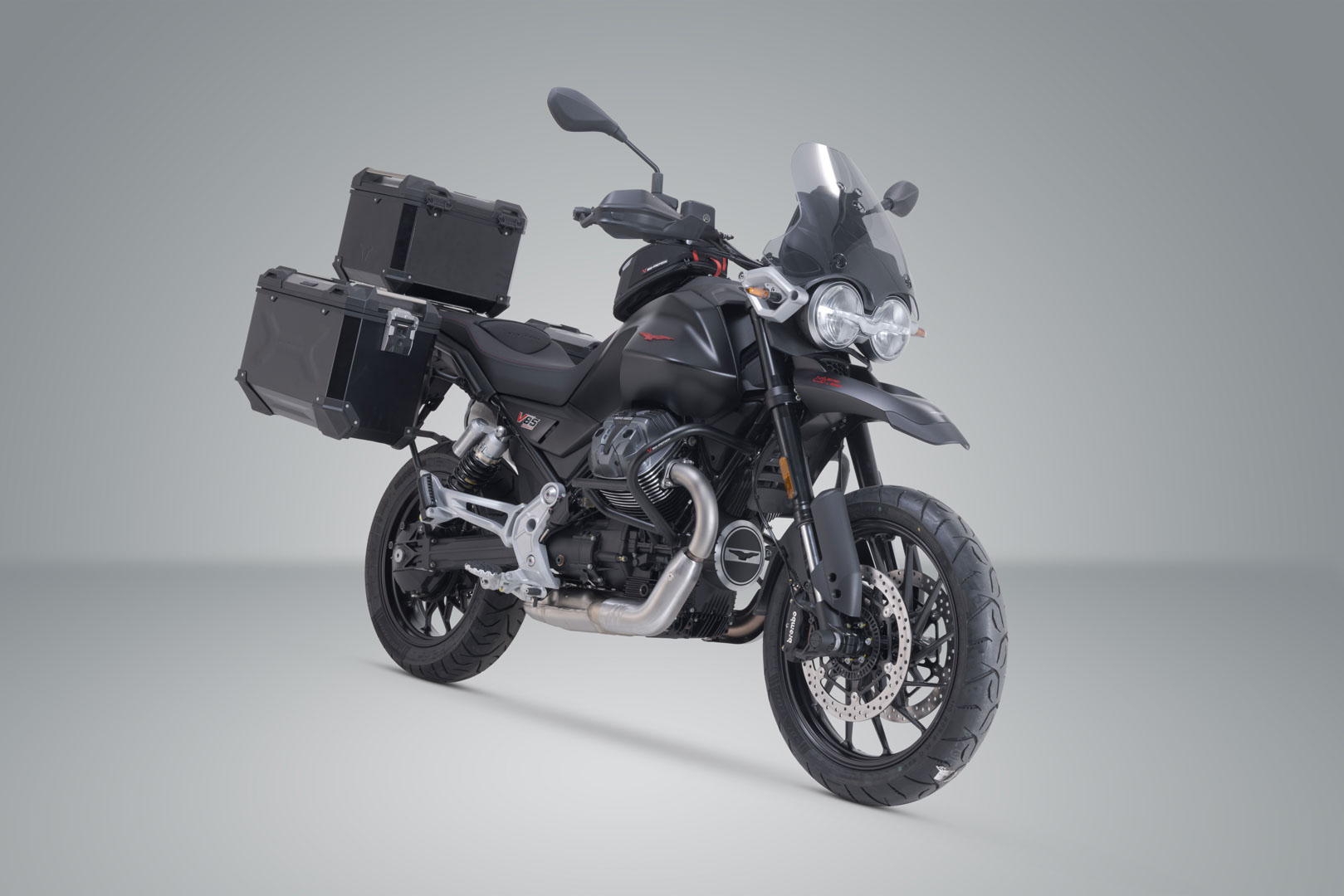 Setul de aventură SW-Motech TRAX ADV - Negru. Moto Guzzi V85 Strada (24-). Figura 2