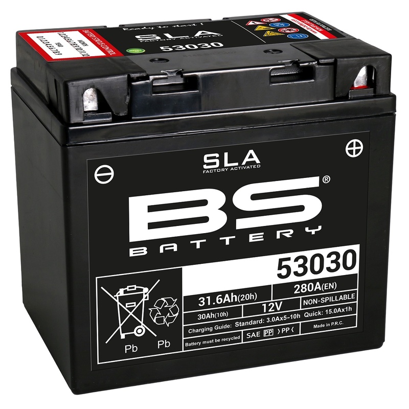 BS-batteri Fabriksaktiverat underhållsfritt SLA-batteri - 53030 Figur 2