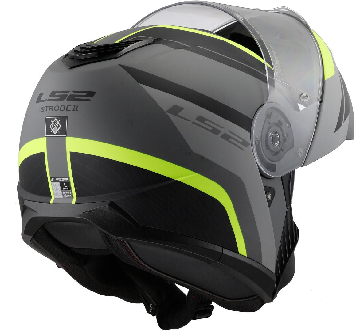 LS2 FF908 Strobe II Monza Helmet black matt/grey/neon-yellow M (57/58) Figure 11