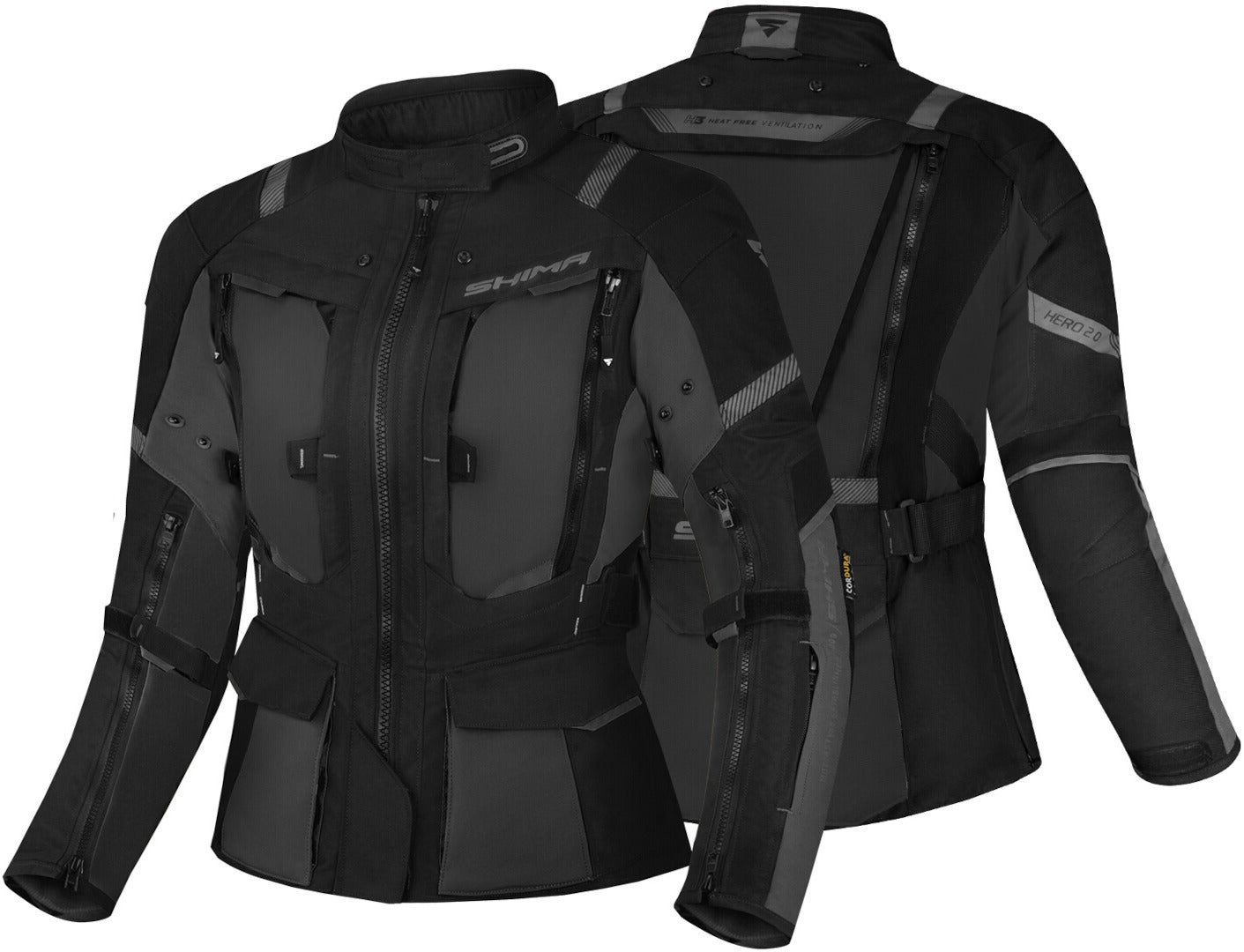 SHIMA Hero 2.0 imperméable à l’eau dames moto textile veste noir S Figure 3