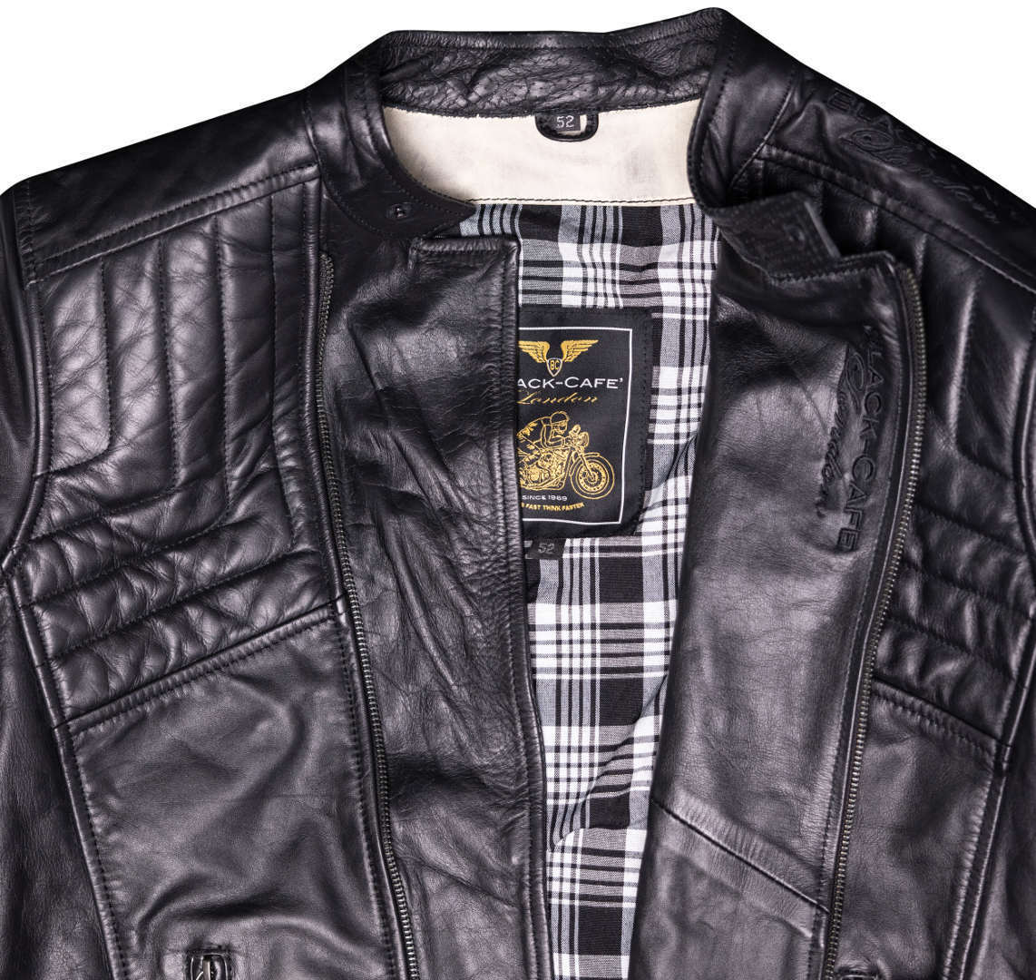 Black-Cafe London Sari Motorcycle Leather Jacket black 54 Figure 6