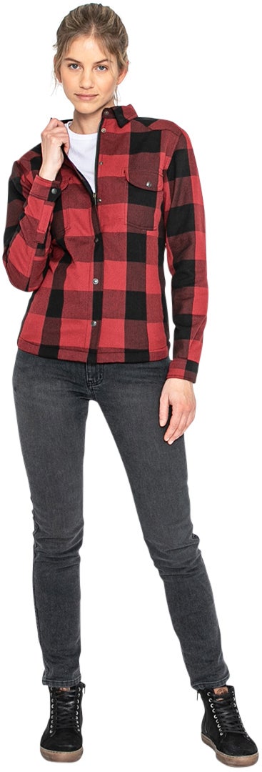 John Doe Motoshirt XTM Donna Moto Camicia nero/rosso 2XL Figura 11