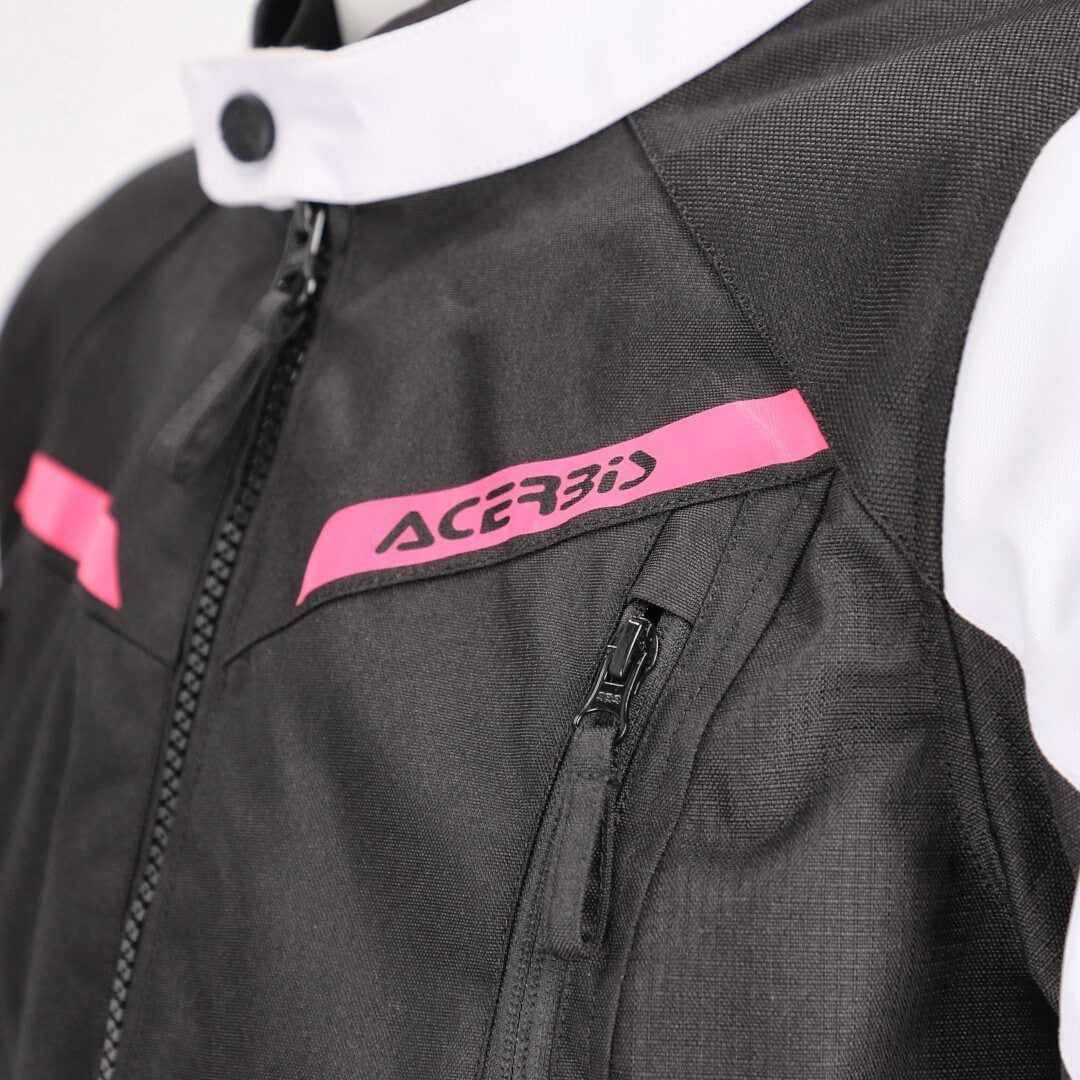Acerbis X-Street Ladies Motorcycle Textile Jacket black/white/pink S Figure 9
