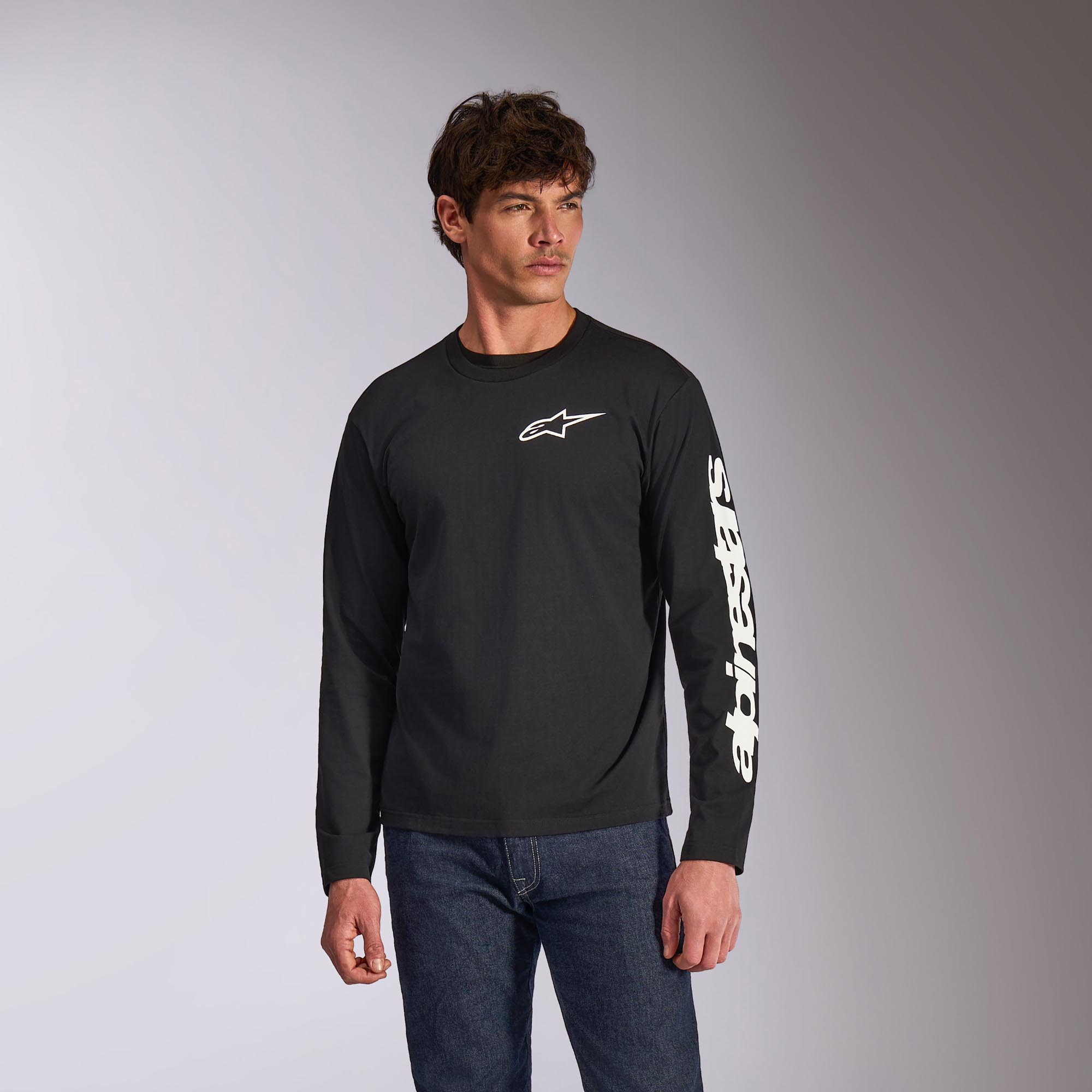 Alpinestars Trackside CSF Langarmshirt schwarz/weiß S Abbildung 4