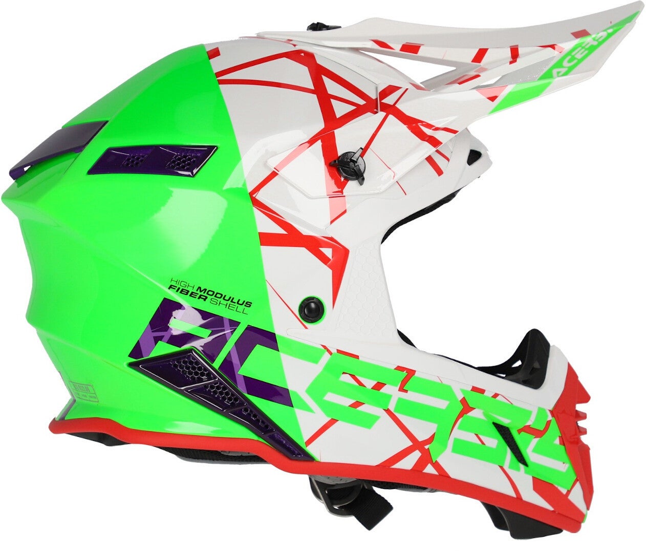 Acerbis X-Track 2024 Casque de motocross Blanc/Vert/Rouge S (55/56) Figure 5