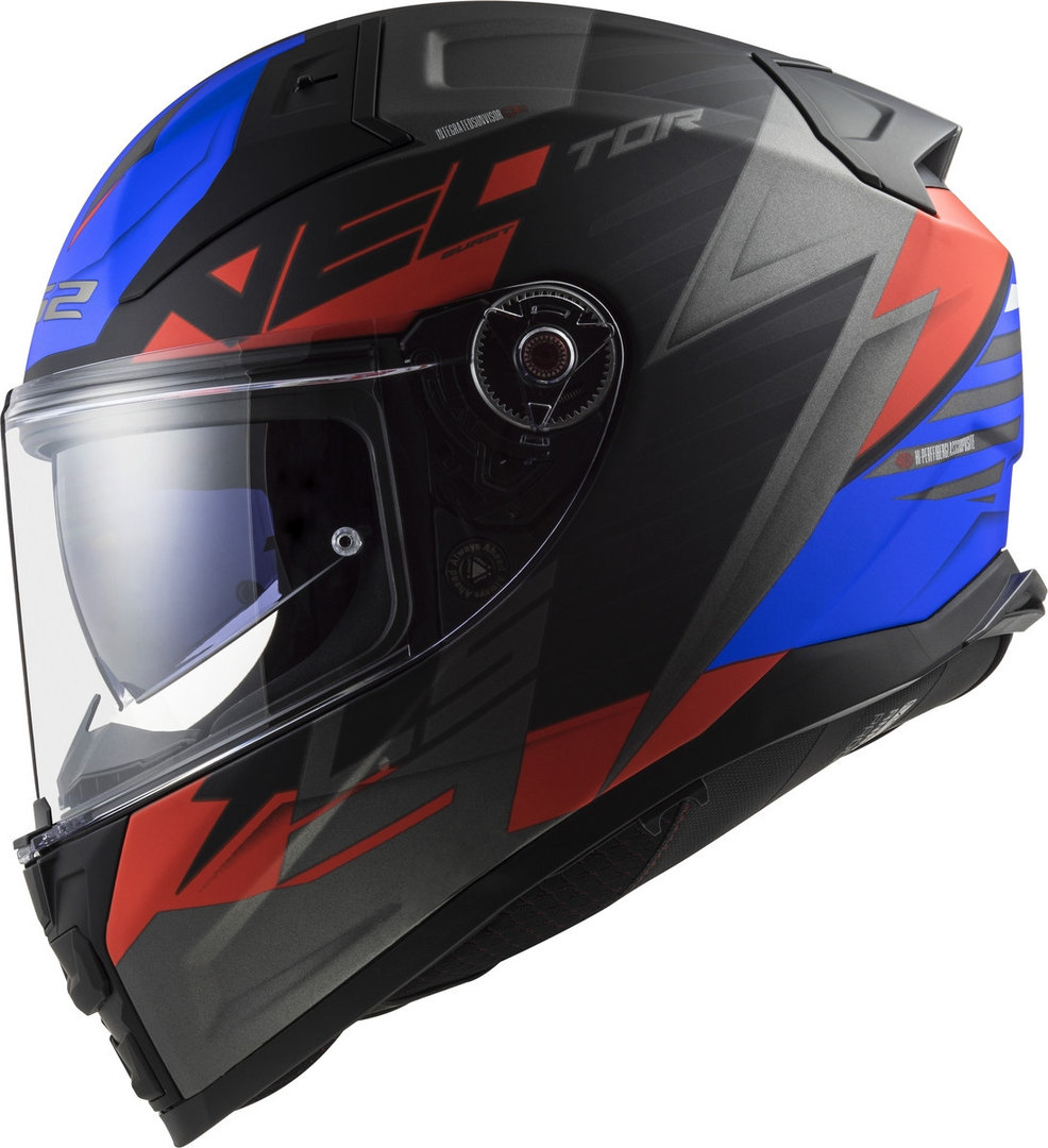 LS2 FF811 Vector II Absolute Helm schwarz/rot/blau M (57/58) Abbildung 5