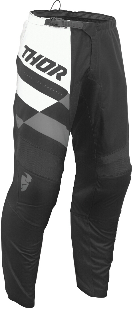 Thor Sector Checker Unge motocross bukser sort/hvid/grå 28 Figur 1