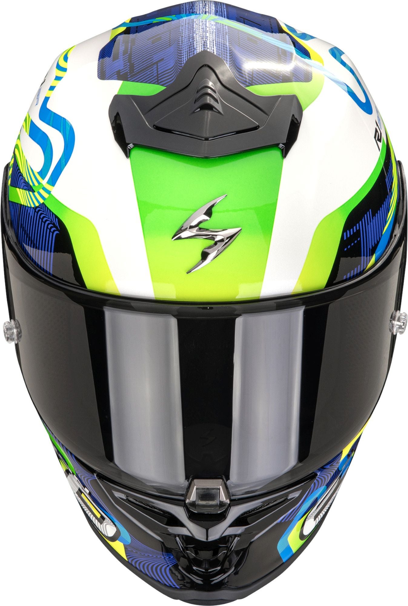 Scorpion EXO-R1 Evo II Air Cornering Full-Face Helmet black/white/blue/green L (59/60) Figure 2