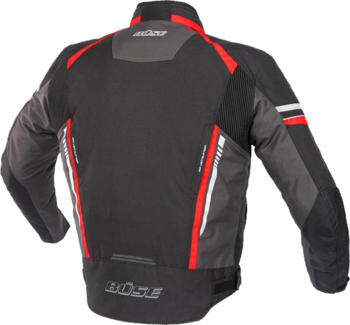 Büse Miles Waterproof Motorcycle Textile Jacket black/red XL Figure 2