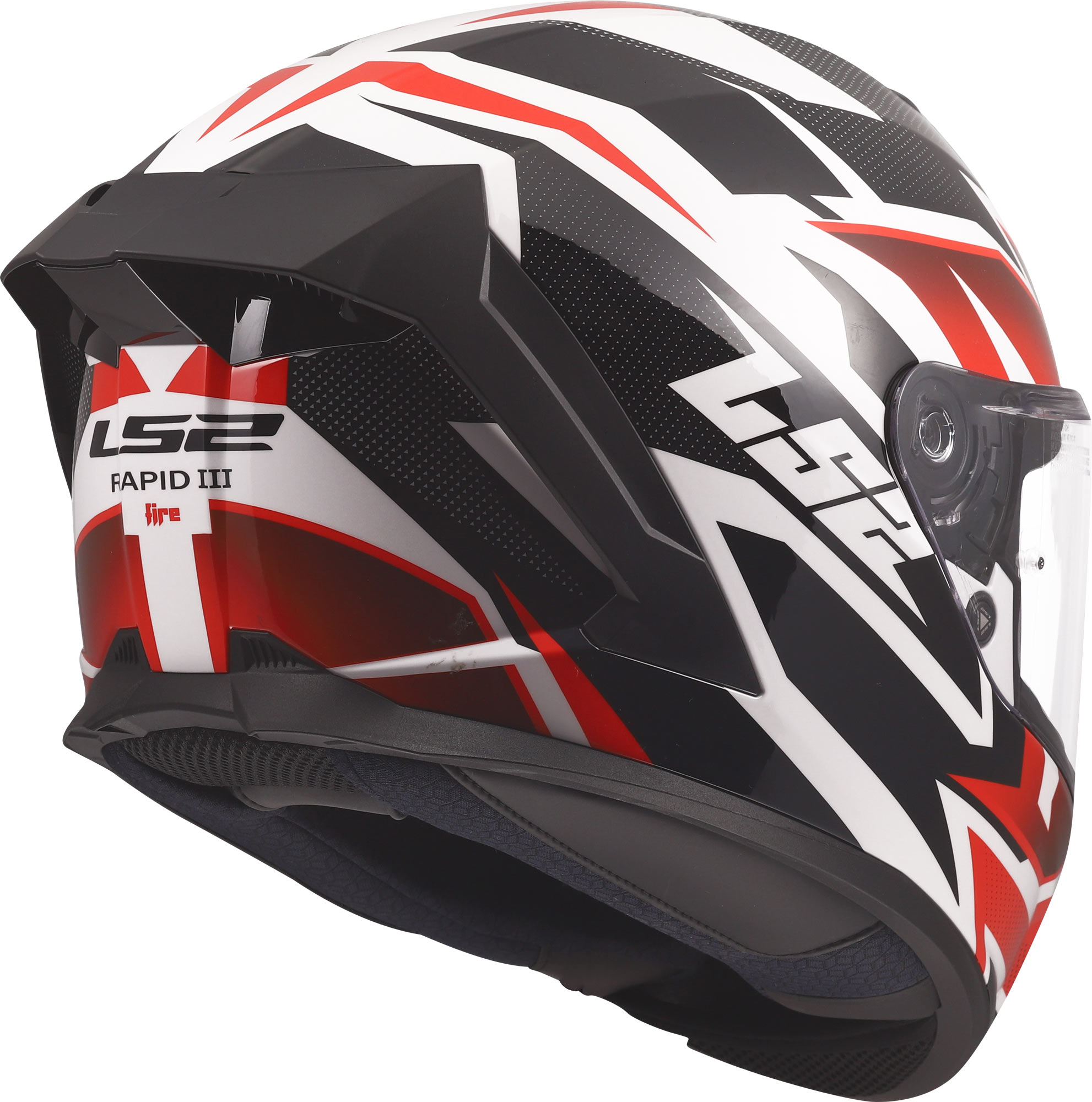 LS2 FF820 Rapid III Xtrem Elmetto bianco/nero/rosso L (59/60) Figura 5
