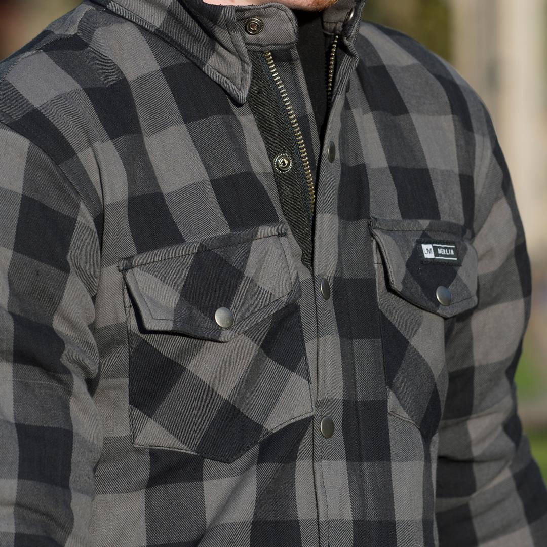 Merlin Axe Camicia da moto nero/grigio 5XL Figura 4