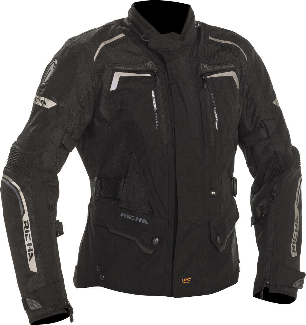Richa Infinity 2 imperméable à l’eau dames moto textile veste noir XL Figure 1