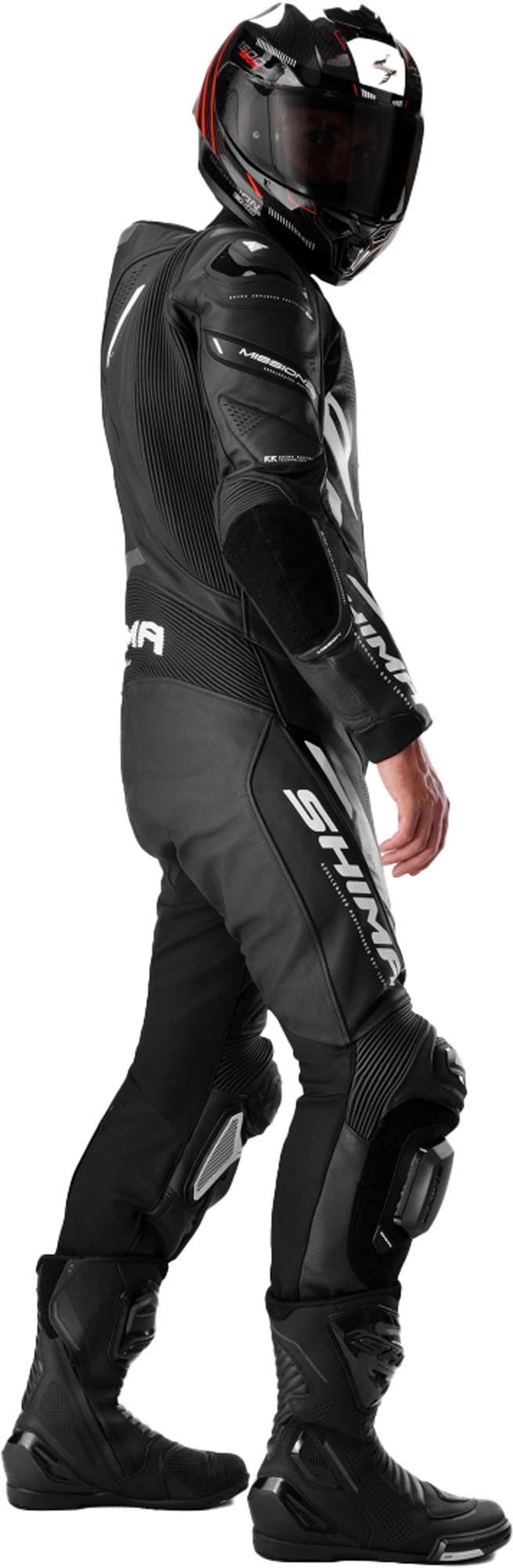SHIMA Mission RS One Piece Motorcycle Leather Suit black/white 46 Figure 6