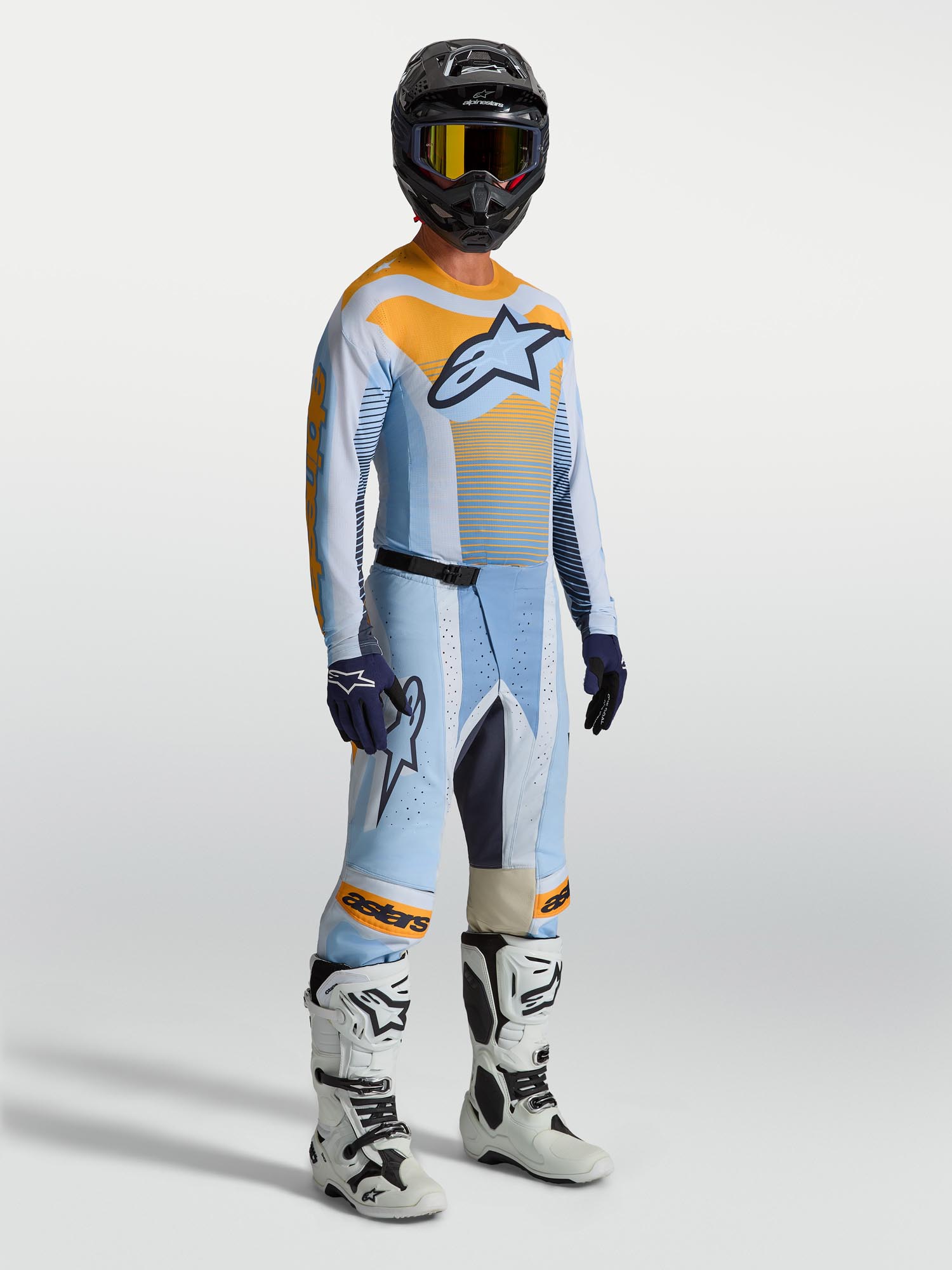 Alpinestars Techstar Maven Motocross nadrág kék/narancs/fekete 32 3. ábra