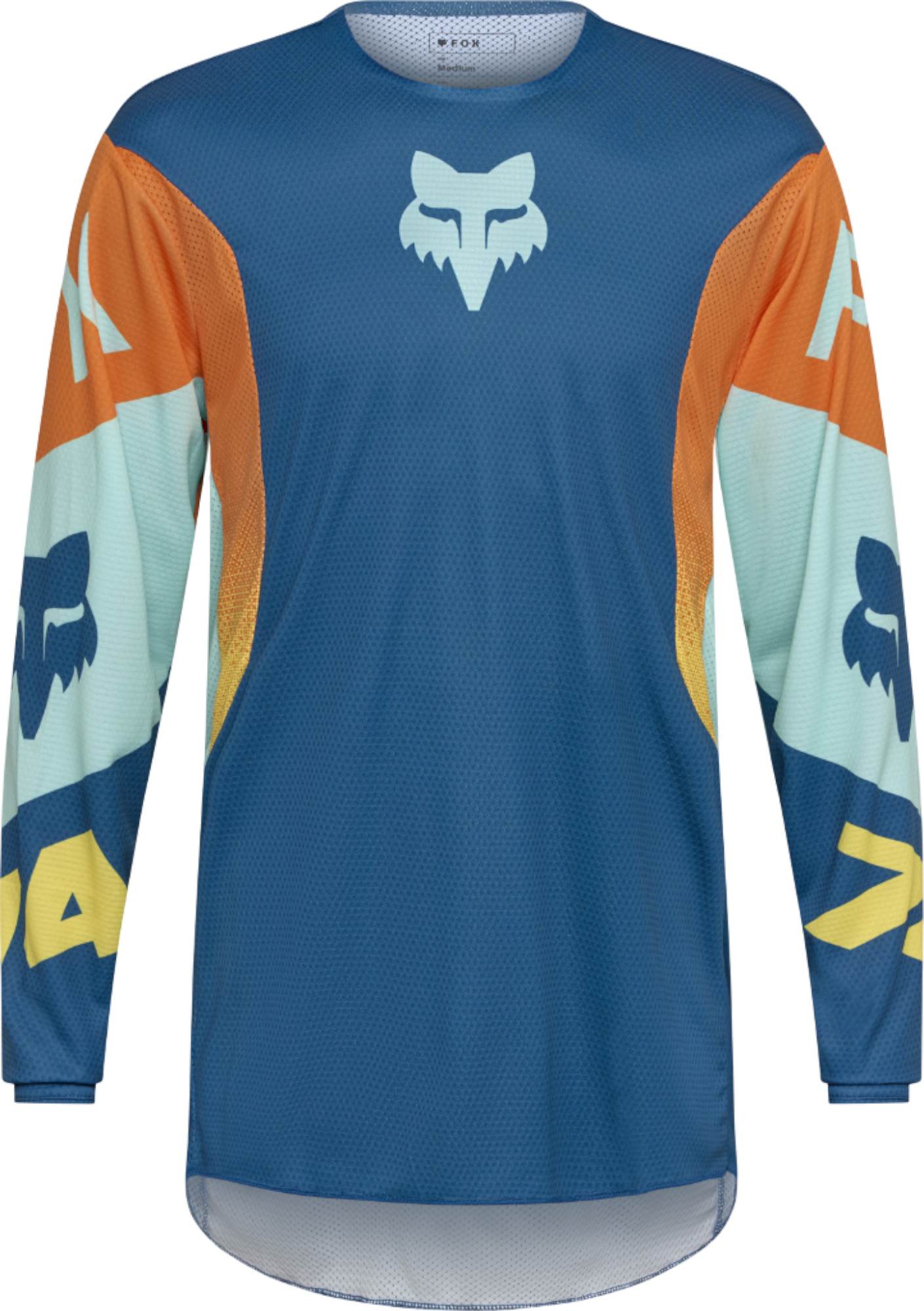 FOX 360 Tine Maillot de motocross bleu/orange 2XL Figure 1