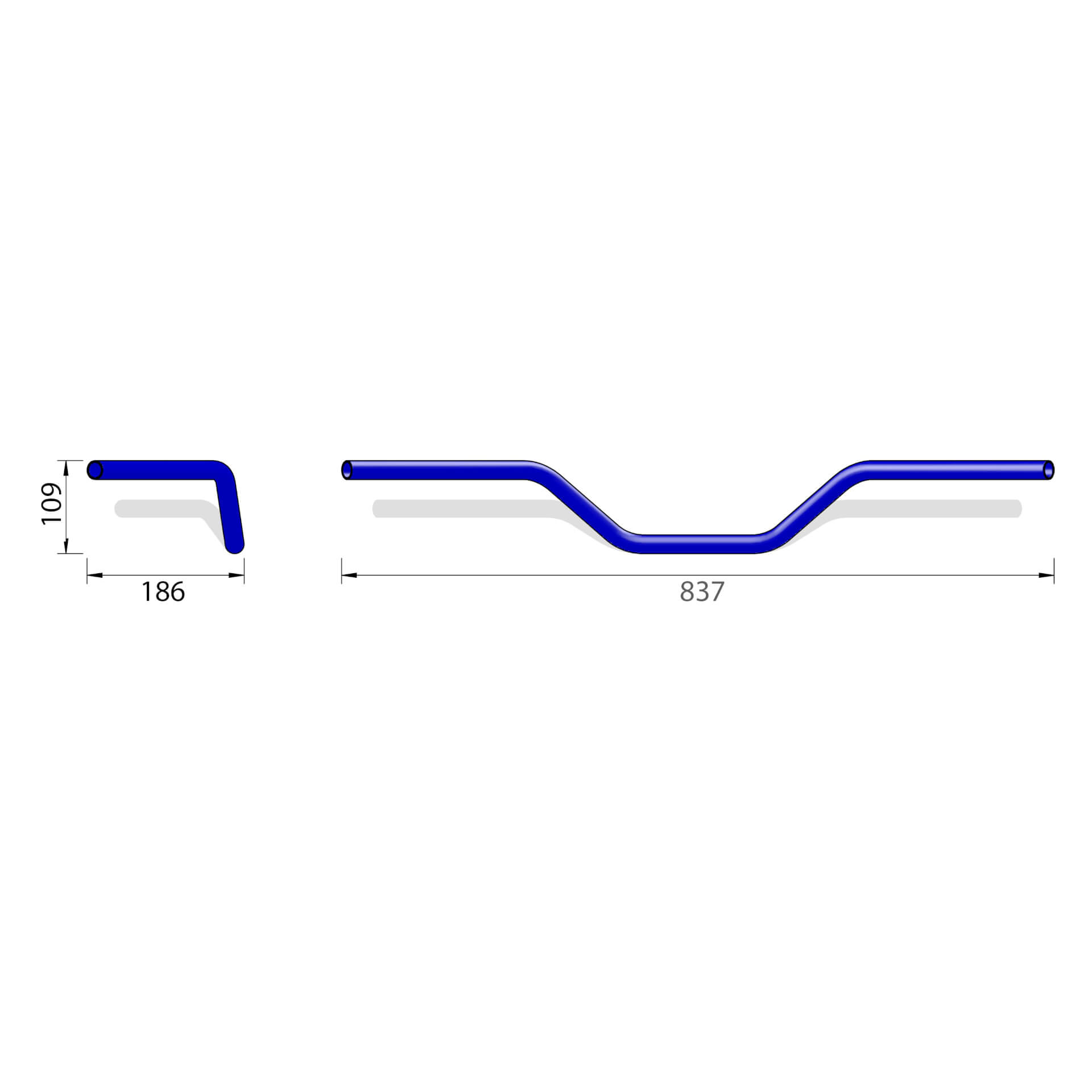 HIGHSIDER pro Flat Track Lenker L14, 22,2 mm, schwarz Figur 2