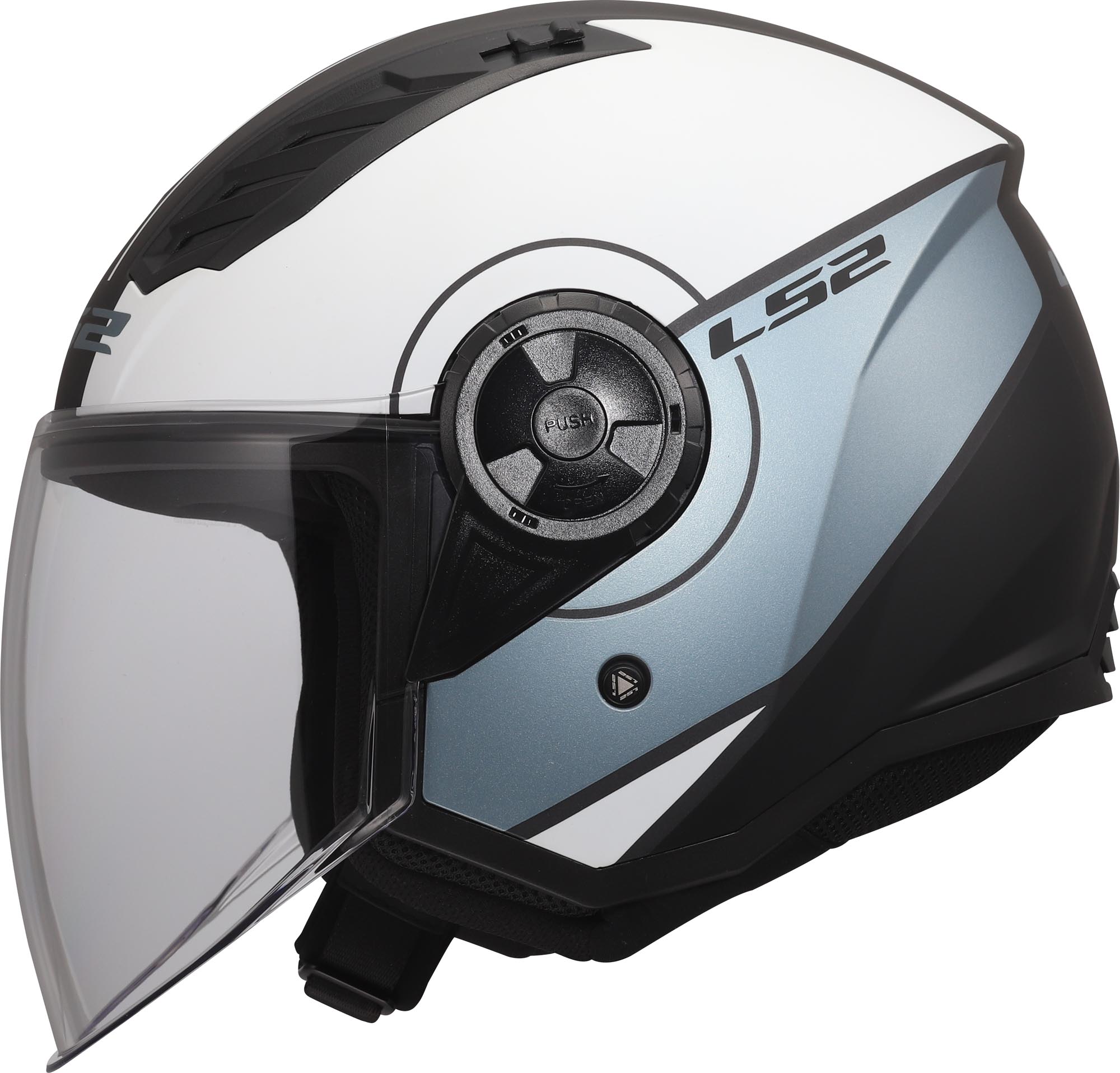 LS2 OF616 Airflow II Cover Jet Helmet grey/blue XL (61/62) Figure 2