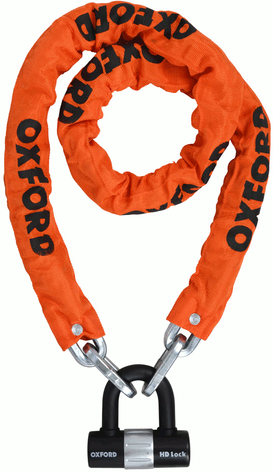 Oxford HD Loop Lacăt cu lanț portocaliu 150 cm Figura 1