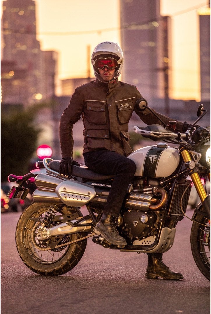 Spidi Originals Enduro Motorrad Textiljacke braun L Abbildung 8