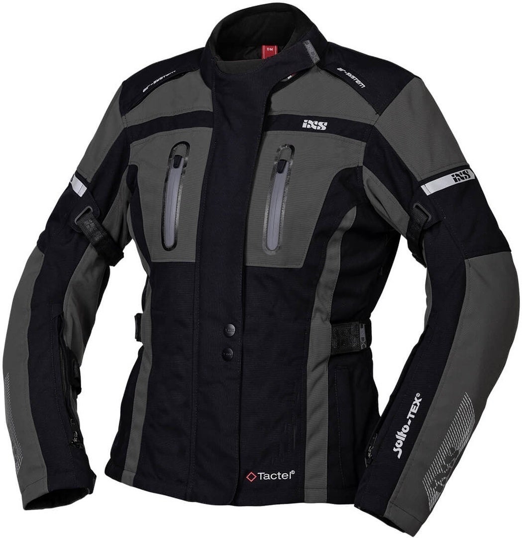 IXS Tour Pacora-ST Damer motorcykel tekstil jakke sort/grå XL Figur 1