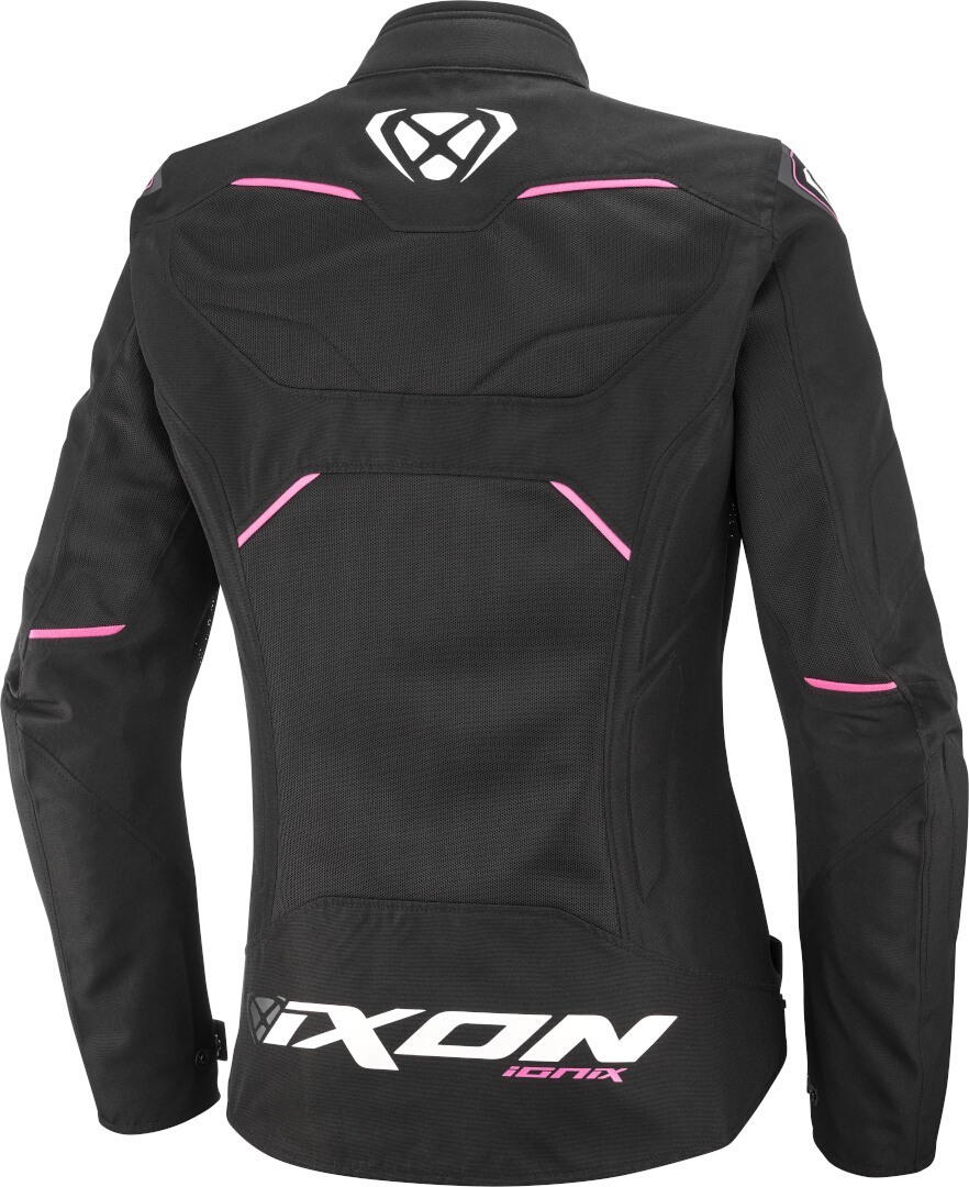 Ixon Ionix Damer Motorcykel Textil Jacka Svart/rosa XS Figur 2