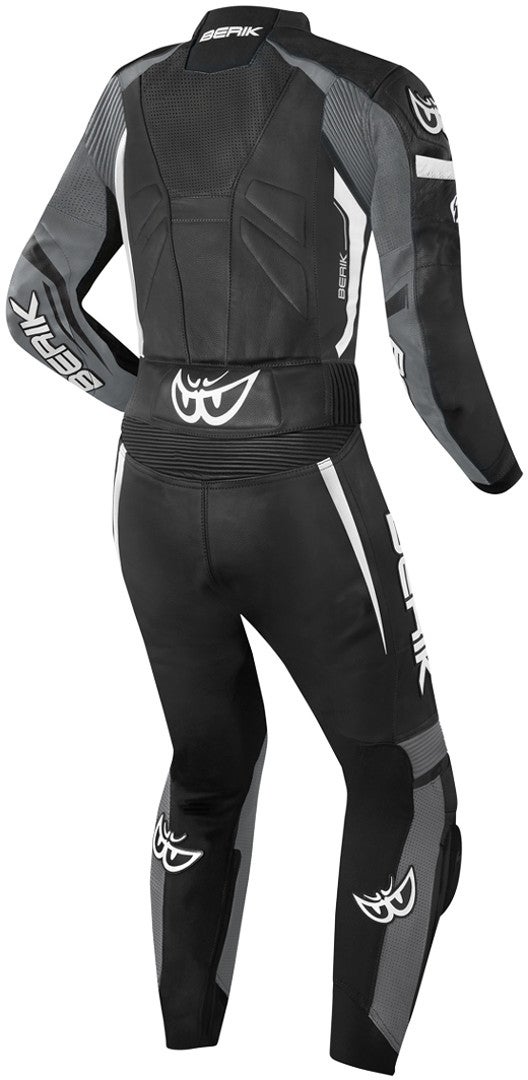 Berik Monza Abito donna in pelle moto a due pezzi nero/bianco/grigio 44 Figura 2