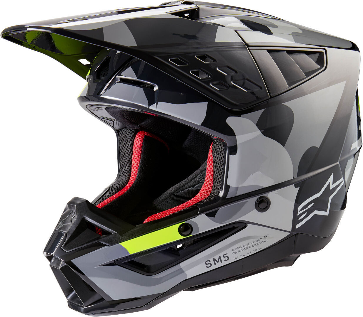 Alpinestars S-M5 Rover 2 2024 Cască de motocross negru/gri/galben XS (53/54) Figura 1