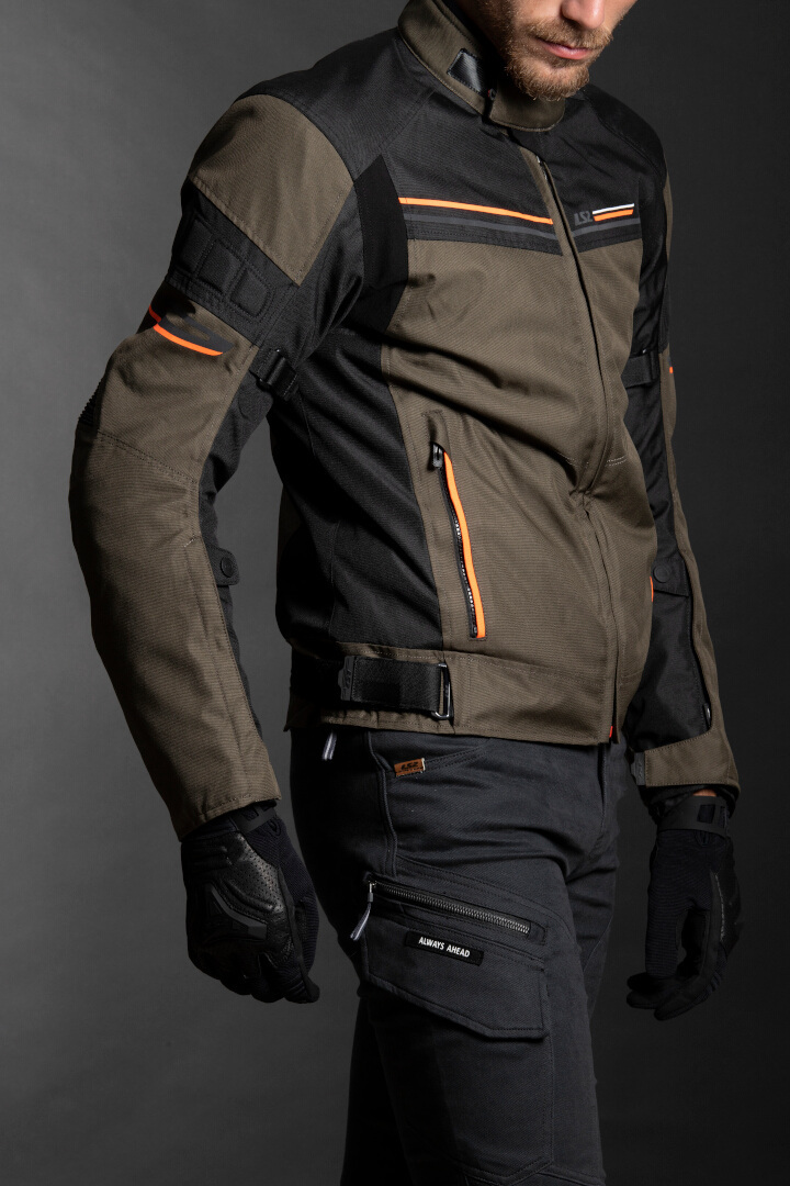 LS2 Shadow wasserdichte Motorrad Textiljacke khaki/schwarz XL Abbildung 4