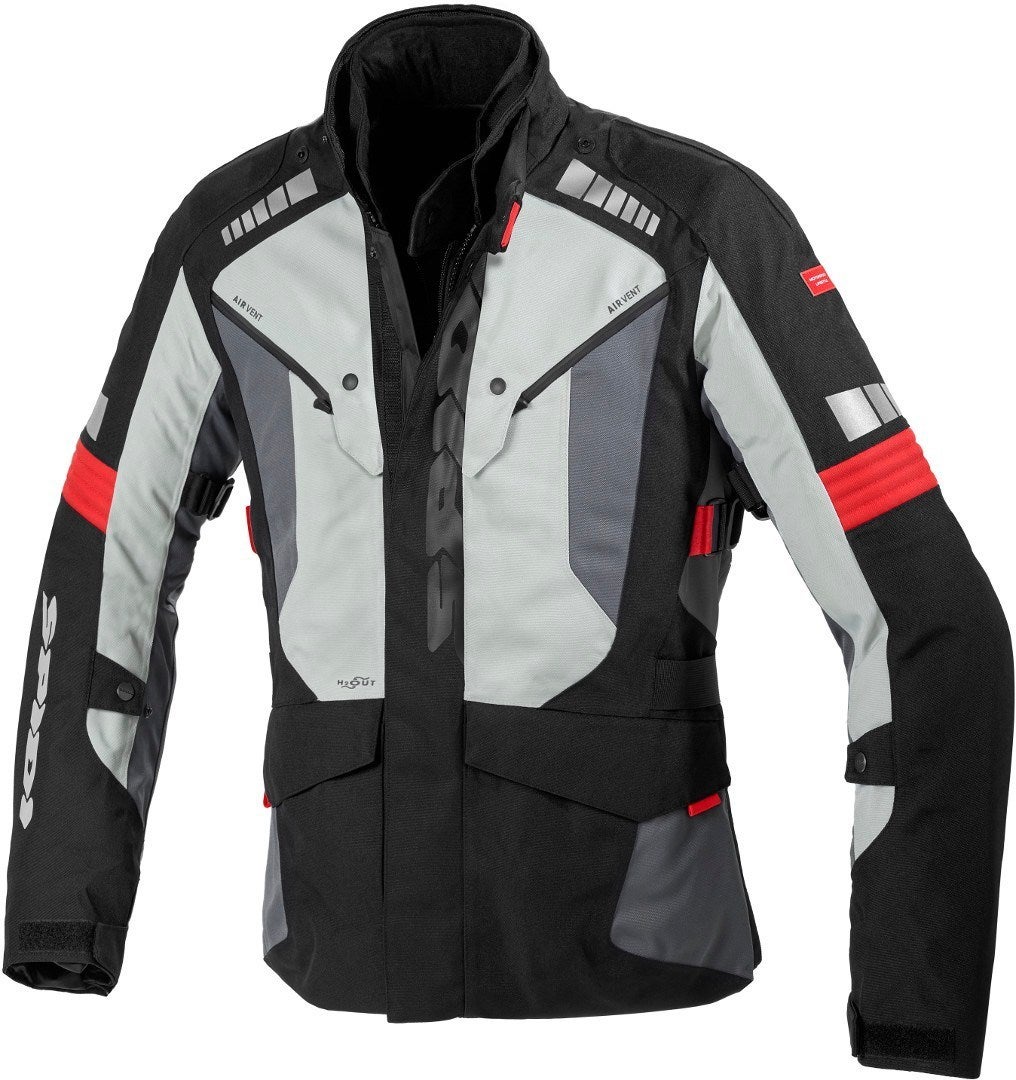 Spidi H2Out Outlander Motorrad Textiljacke schwarz/grau/rot 4XL Abbildung 1