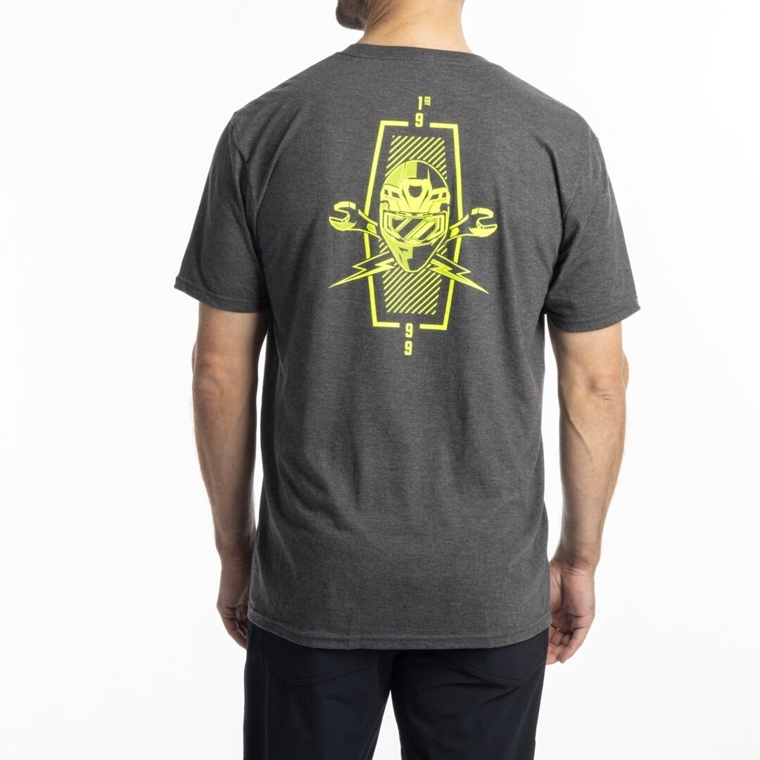 Klim Petrol Tri-Blend T-shirt sort/neon-gul M Figur 4