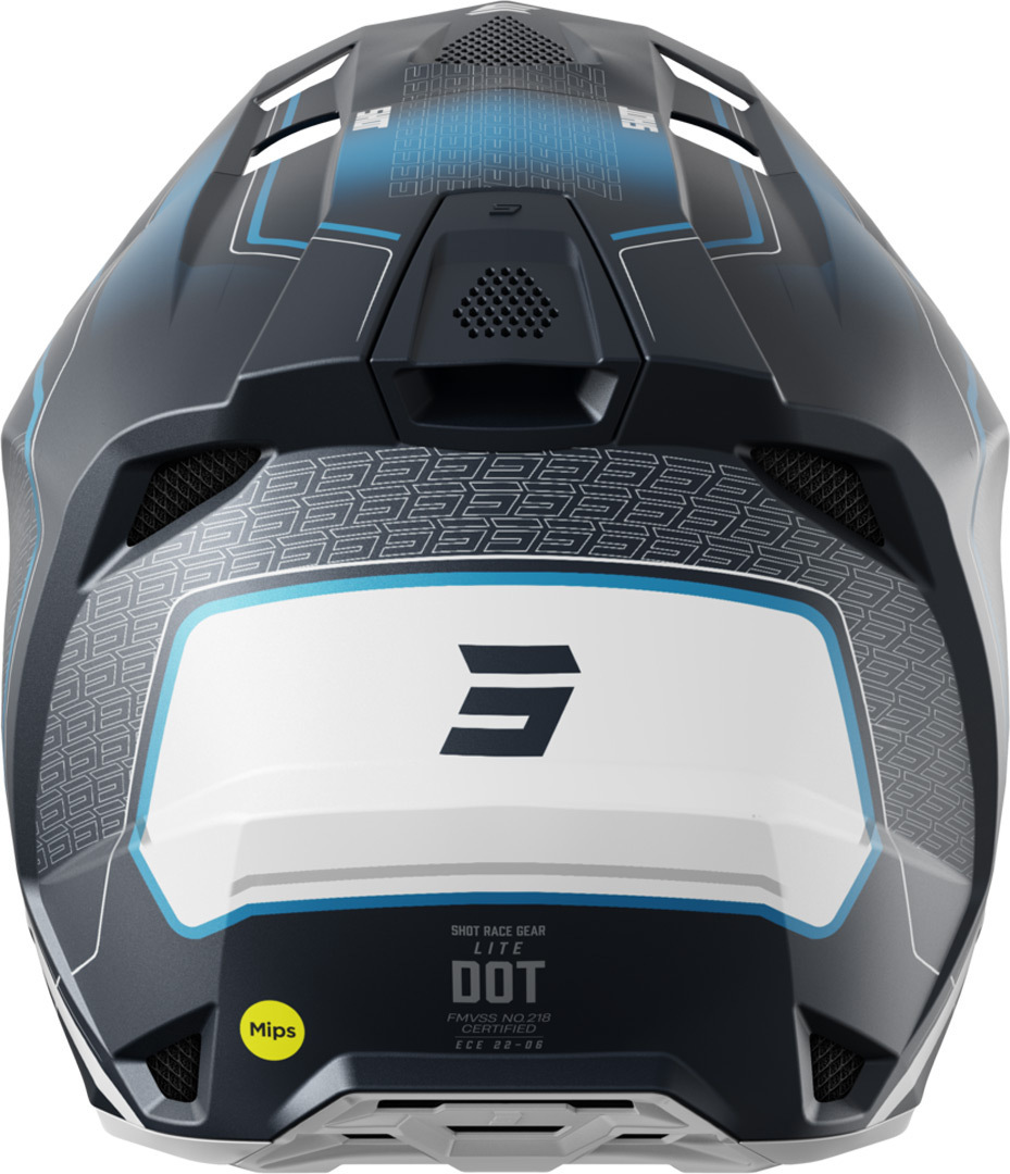 Shot Lite Challenger Motocross hjälm Blue Matt XS (53/54) Figur 3