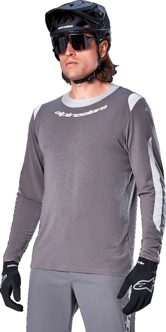 Side view of Alpinestars A-Dura Dri Wool Long Sleeve Bicycle Jersey