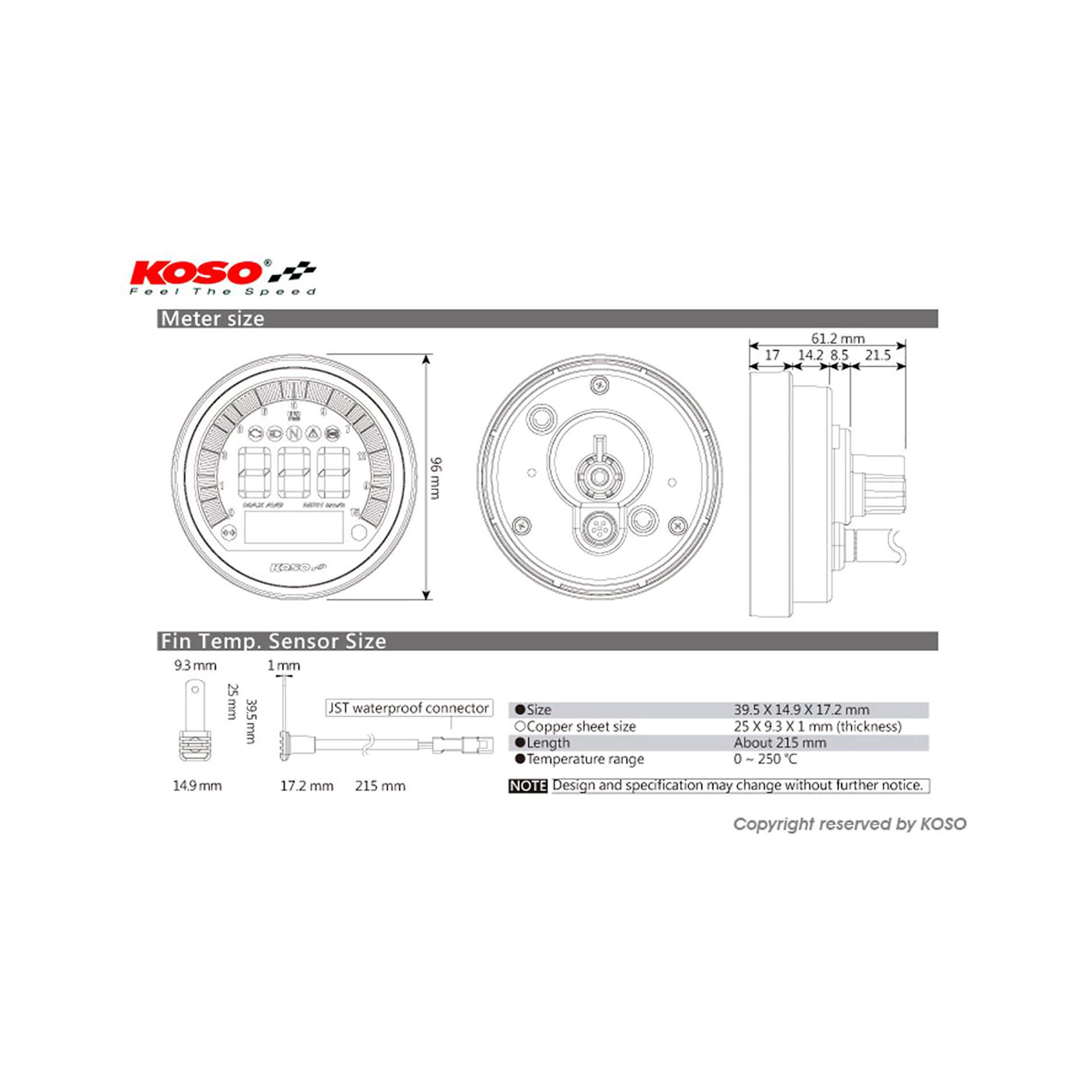 KOSO Drehzahlmesser/Tachometer, BMW RnineT 2017- Figura 3