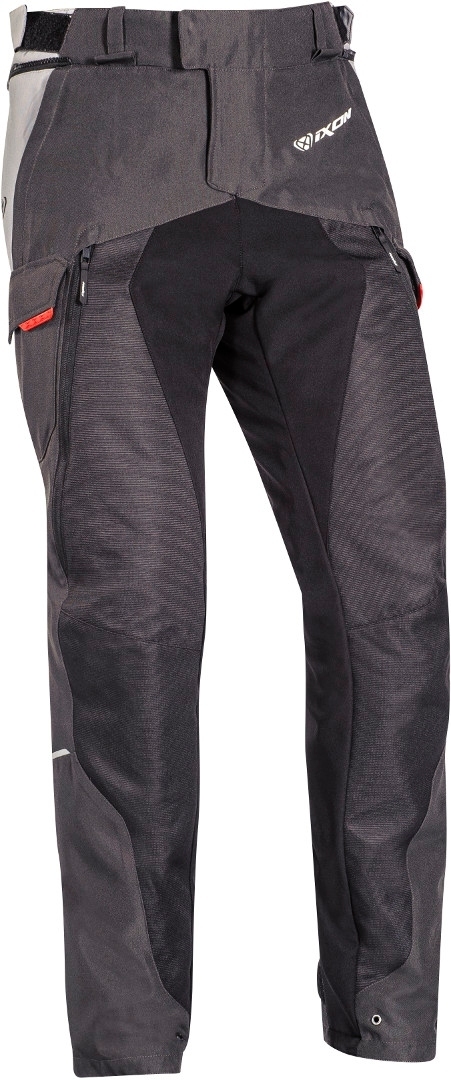 Ixon Balder Motorcycle Textile Pants black/grey/red M Figure 1