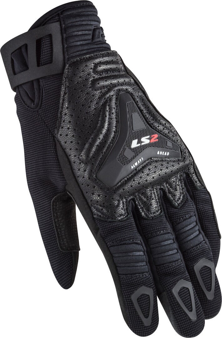 LS2 All Terrain perforierte Motorrad Handschuhe schwarz L Abbildung 1