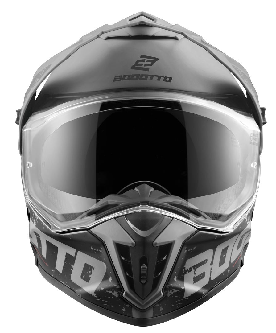 Bogotto FG-601 Duo Glasvezel Enduro Helm Grey Matt 2XL Figuur 10