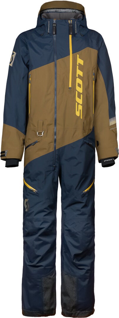 Scott DS Shell Dryo 2023 One Piece Snowmobile Suit Brown/dark blue L Figure 1
