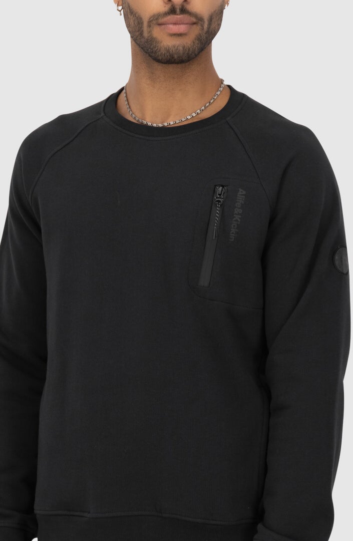 Alife And Kickin FabioAK A French Terry Sweatshirt Sweatshirt Sort M Figur 5