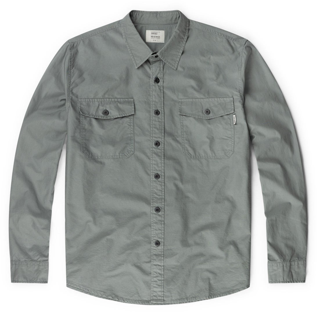 Vintage Industries Boston Camicia grigio M Figura 1