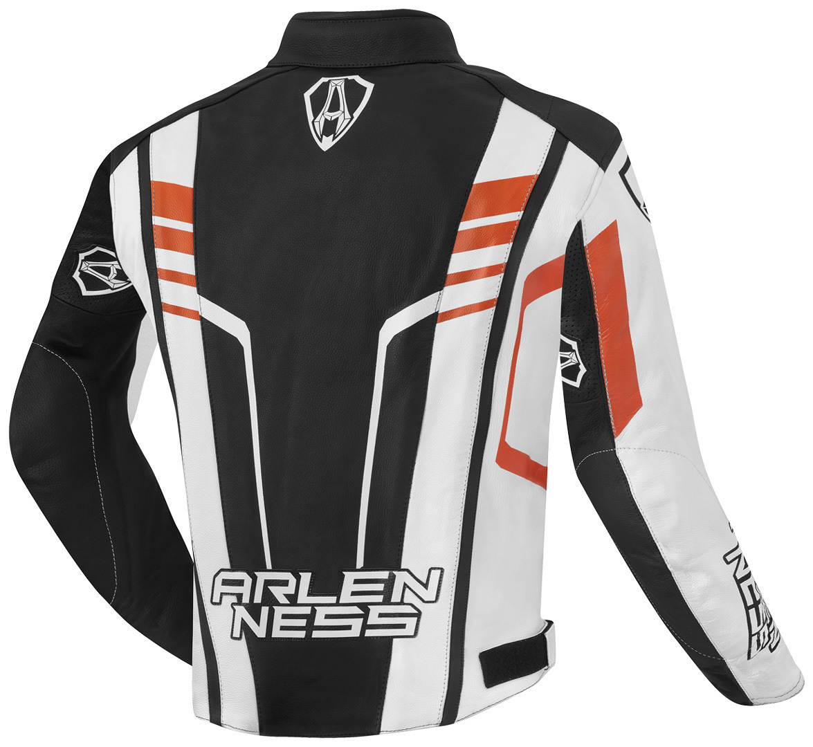 Arlen Ness Rapida 2 Motorcycle Leather Jacket black/white/orange 54 Figure 2