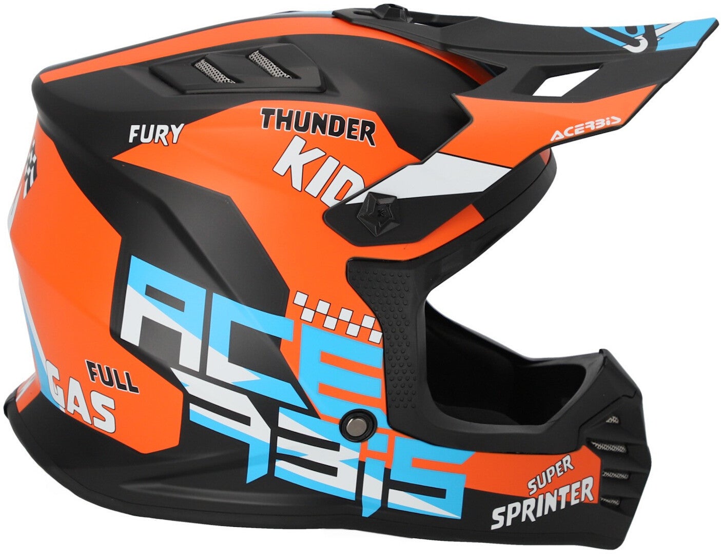 Acerbis Profile Casco da motocross per ragazzi nero opaco/arancione Y/S (49/50) Figura 4