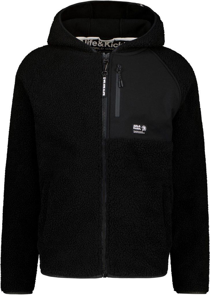 Alife And Kickin HaraldAK G Teddy Zip Hoodie Hanorac cu fermoar negru 3XL Figura 1