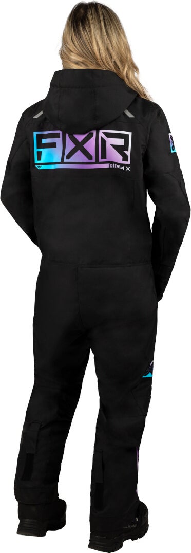 FXR Recruit F.A.S.T. Insulated レディースワンピーススノーモービルスーツ 黒/紫 16 図2