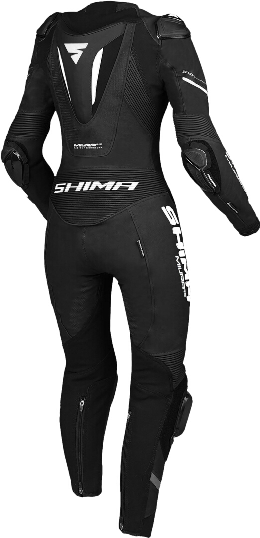 SHIMA Miura RS Damer One Piece Motorcykel Läder Kostym svart/vitt 34 Figur 2