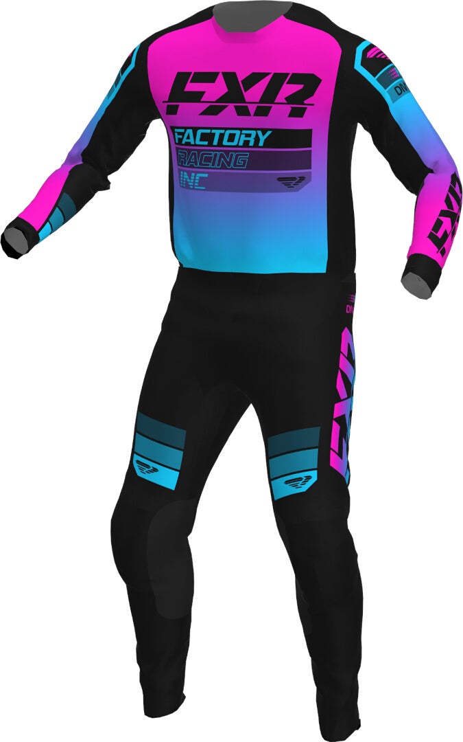 FXR Clutch 2023 Motocross trøje Pink/sort M Figur 3
