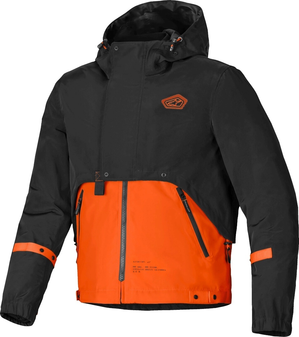 Alpinestars Men's Black/Orange Mootant Wp Waterproof Motorcycle Textile Jacket