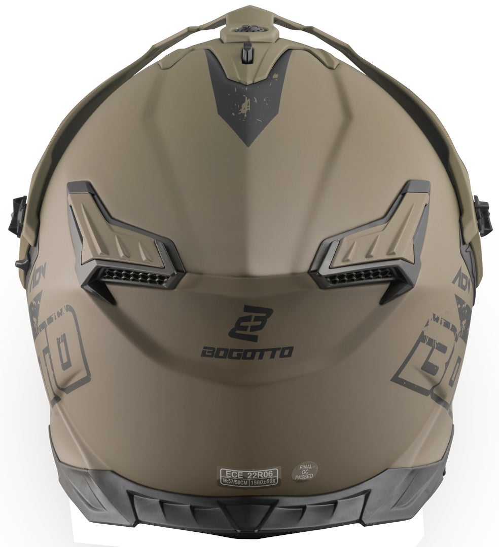 Bogotto FG-601 Duo Enduro hjelm i glasfiber Brun Matt XL Figur 9