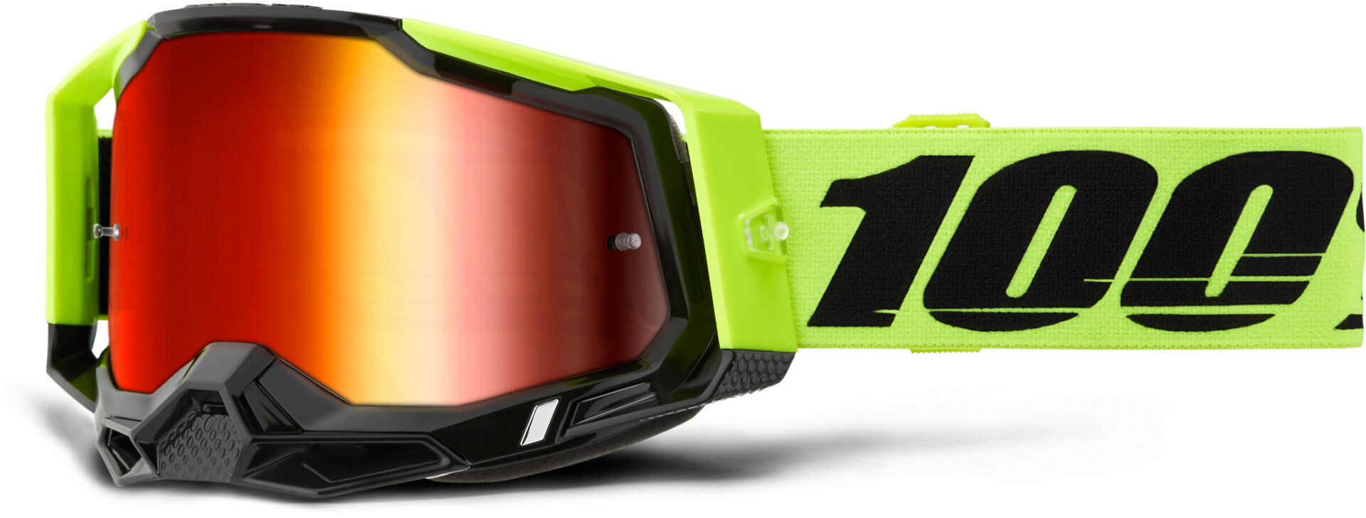 100% Racecraft II Essential Ochelari de motocross negru/galben-neon Figura 1