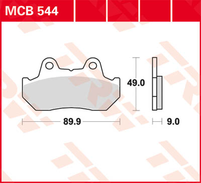 TRW Lucas Bremsbelag MCB544 Figur 1