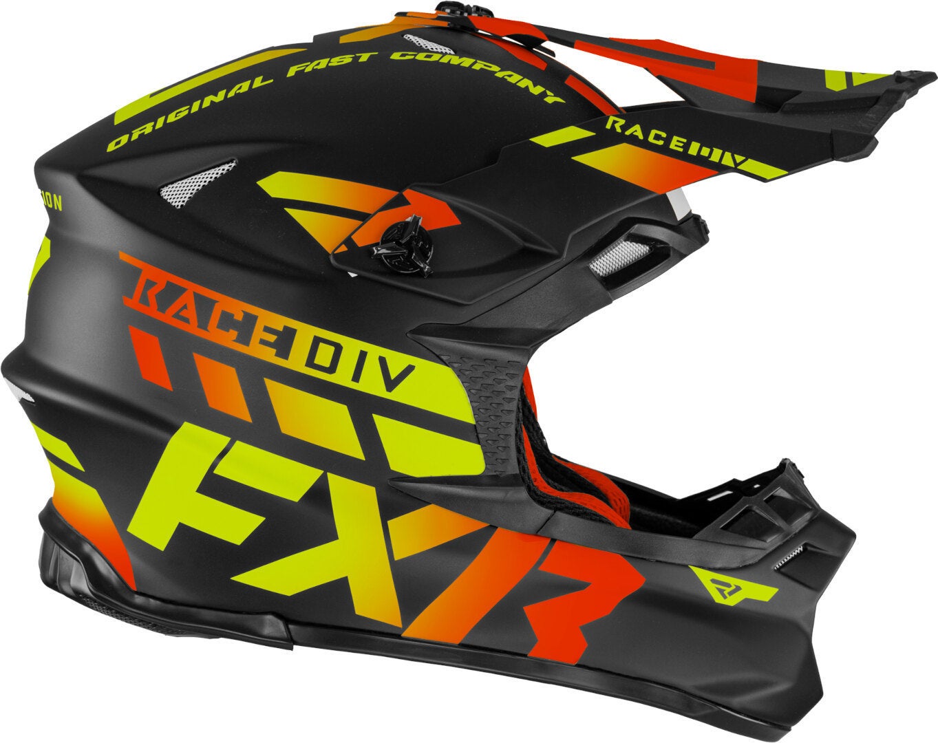 FXR Blade Race Div Casco Motocross nero/giallo/rosso 4XL (65/66) Figura 4